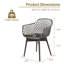  Ensemble de 4 chaises de salle à manger modernes en plastique résistant aux intempéries avec dossier ergonomique et coussin antidérapant-783542707