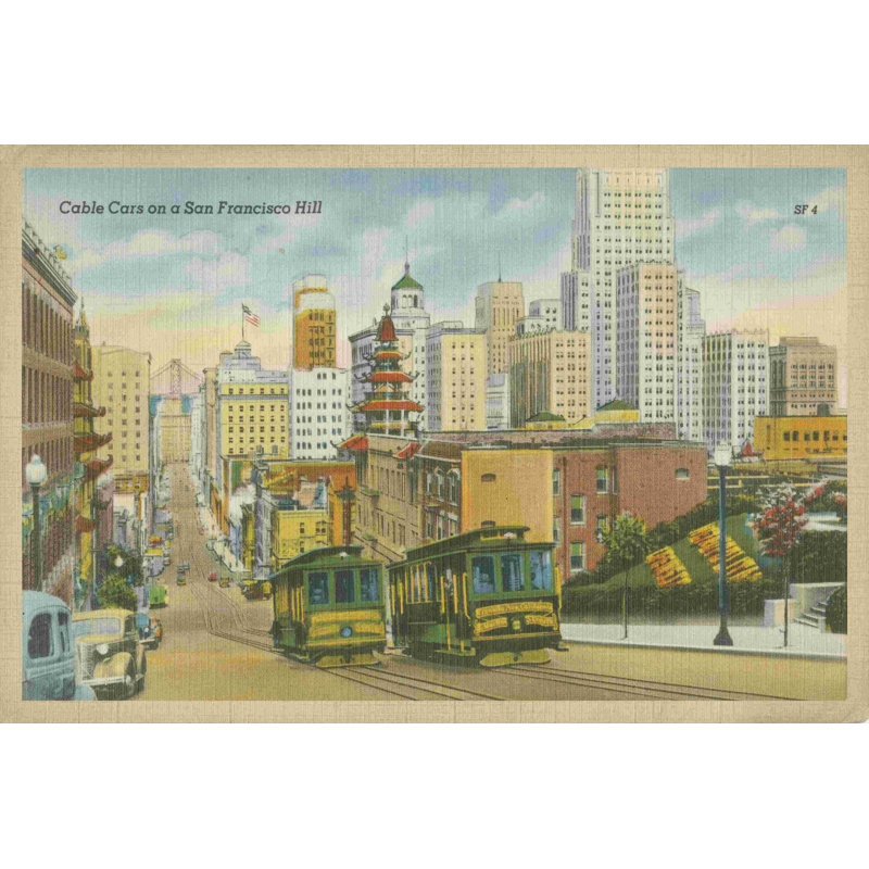Téléphériques de San Francisco, H 12 po x l 18 po x P 1,25 po