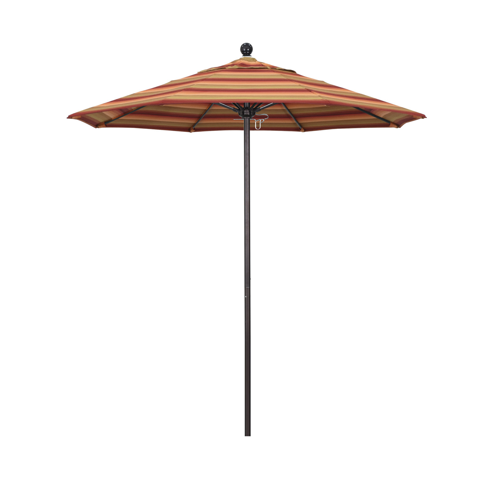 Hibo 7.5' Sunbrella® Umbrella, 90" W x 90" D, Bronze, Astoria Sunset Sunbrella� 2A