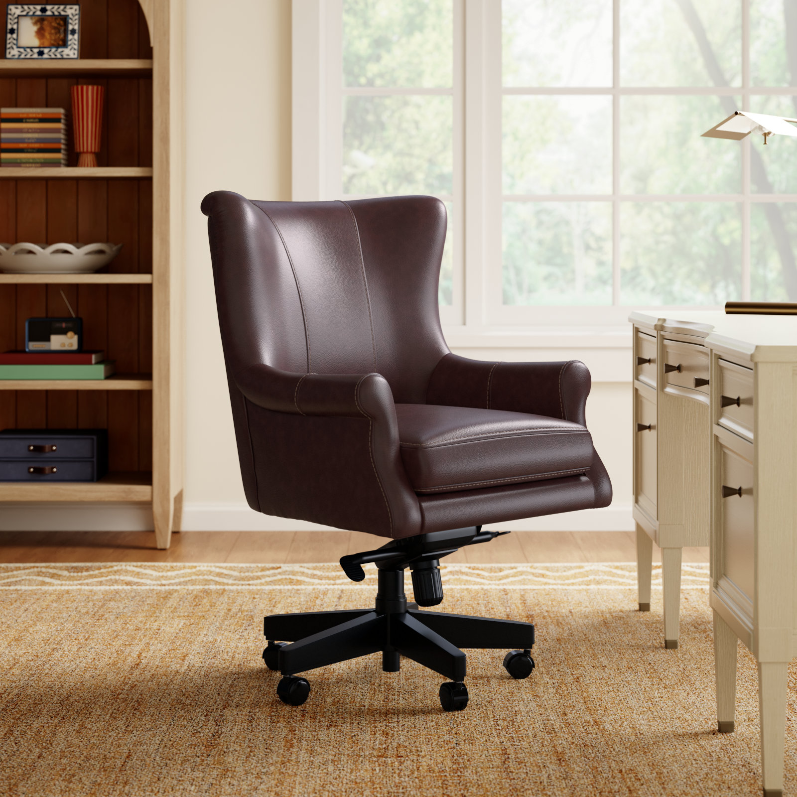 Charton Swivel Office Chair, Verona Brown