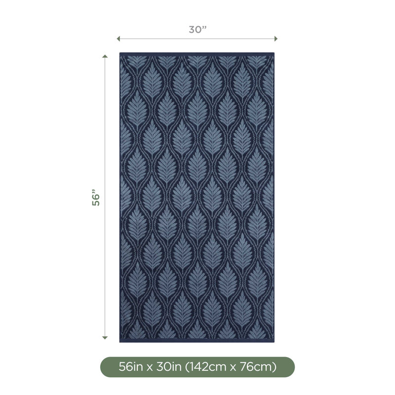 Branden Bath Towel, Fern Ogee Navy