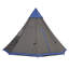 Tente tipi spacieuse 12 pi: abri de camping imperméable pour 6 à 7 personnes avec 8 fenêtres en filet