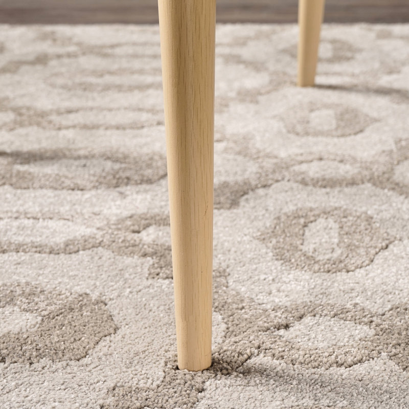 Chaises de salle à manger (2) - Structure en fer avec finition en bois et revêtement en tissu 2