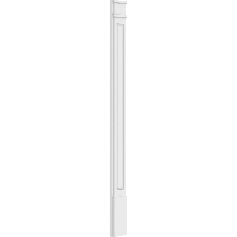 Pilastre surélevé avec base décorative TruCraft, l 7 po x H 82 po x P 2 po, peut être coupé jusqu'à 6 5/8 po, PVC de qualité architecturale, vendu par paire