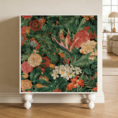 French Solid Wood Entryway Shoe Cabine