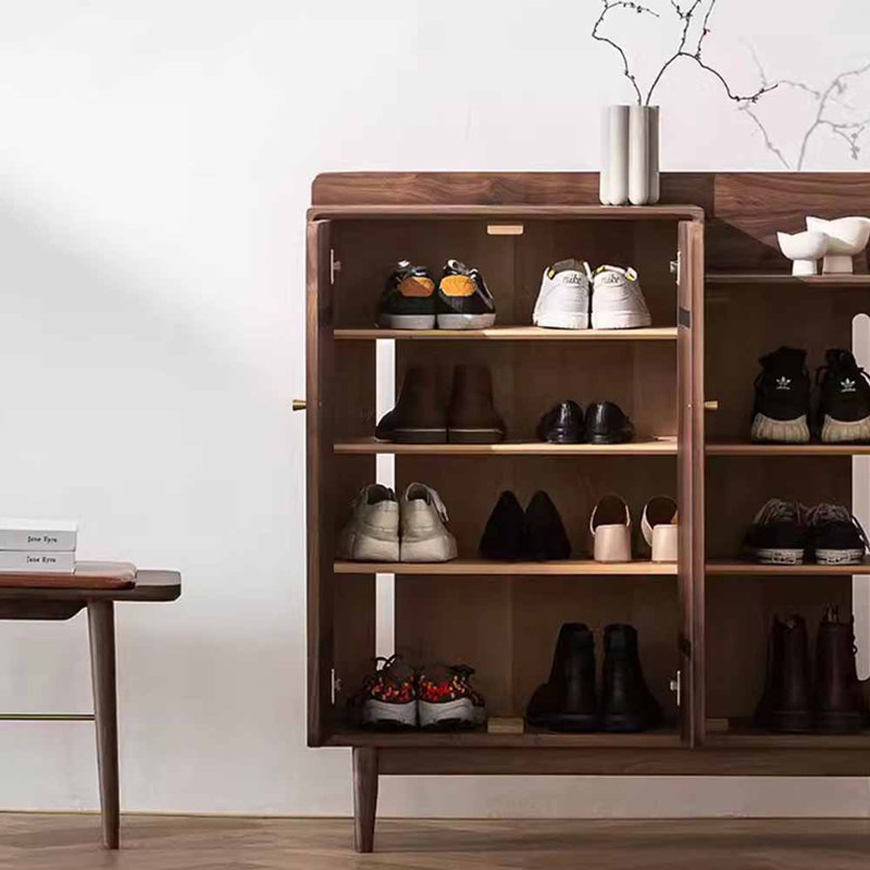 Magnifique armoire à chaussures de style américain, Bois brun foncé
