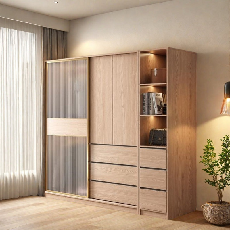 Garde-robe moderne et simple, H 82,68 po x l 70,87 po x P 23,62 po