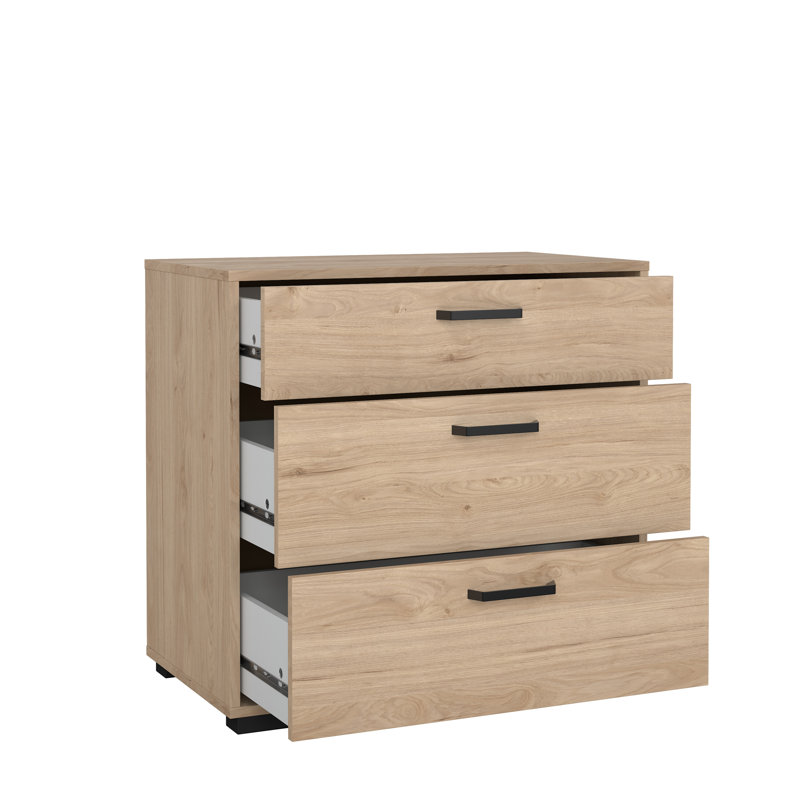 Commode 3 tiroirs Chesnel, Honey Brown