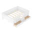 Double avec tablettes et tiroirs de rangement intégrés, conception d'escalier de sécurité et rails de sécurité de haute qualité, blanc-816821097-816821098