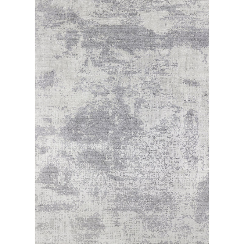 Hand Knotted Abstract Area Rug, Rectangle 10' x 14'