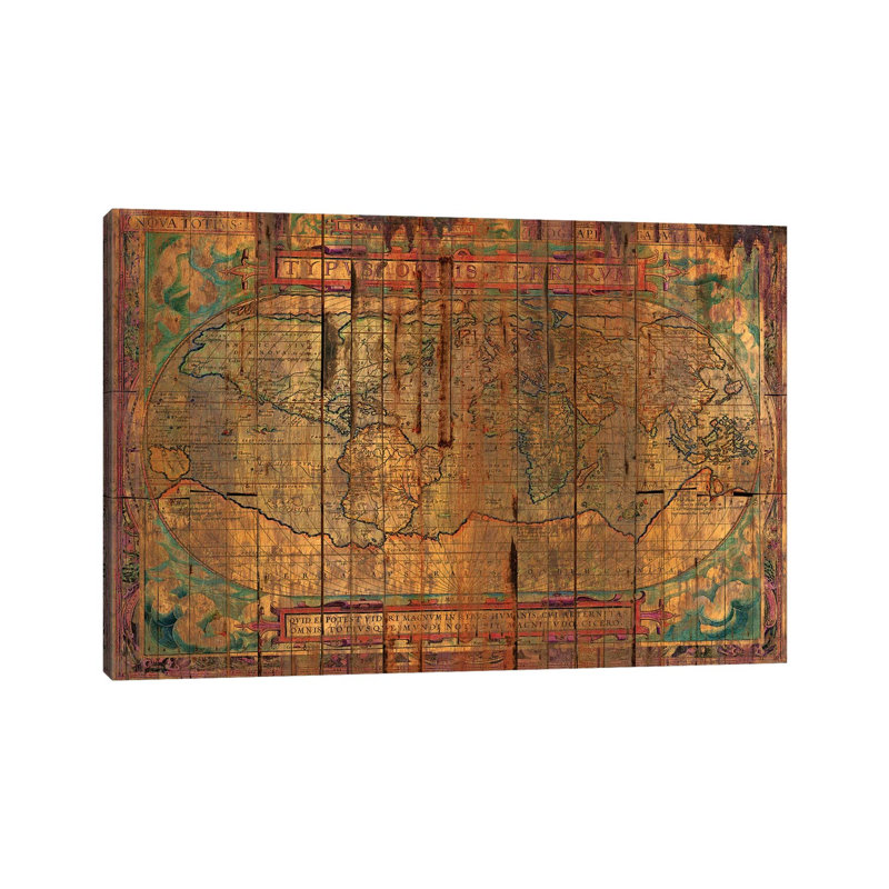 Distressed Old Map by Diego Tirigall - Wrapped Canvas Print, 152.5 cm H x 101.5 cm W