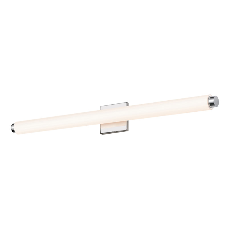Tubo Slim Dimmable LED Bath Bar, Polished Chrome, Drum
