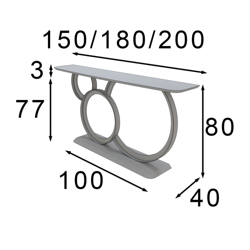 Imperium Console, 32" H x 40" W x 20" D