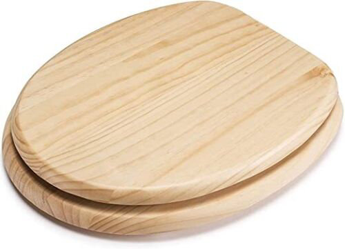 Ackryod Soft Close Elongated Standard Toilet Seat, Light Brown
