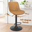 Ensemble de 2 tabourets de bar, tabourets de bar pivotants réglables, tabourets de hauteur de bar avec support pour le dos, chaises de bar à hauteur de comptoir en similicuir pour îlot de cuisine rustique-1398517489