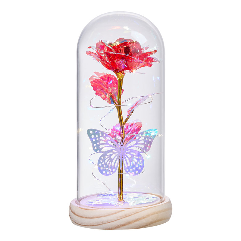 Cloche Or Water Globe, Golden/Red/Silvery