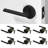Dune Privacy Door Lever Modern Concealed Design For (Bed & Bath) – Sleek Minimalist Style in Matte Black-114645468