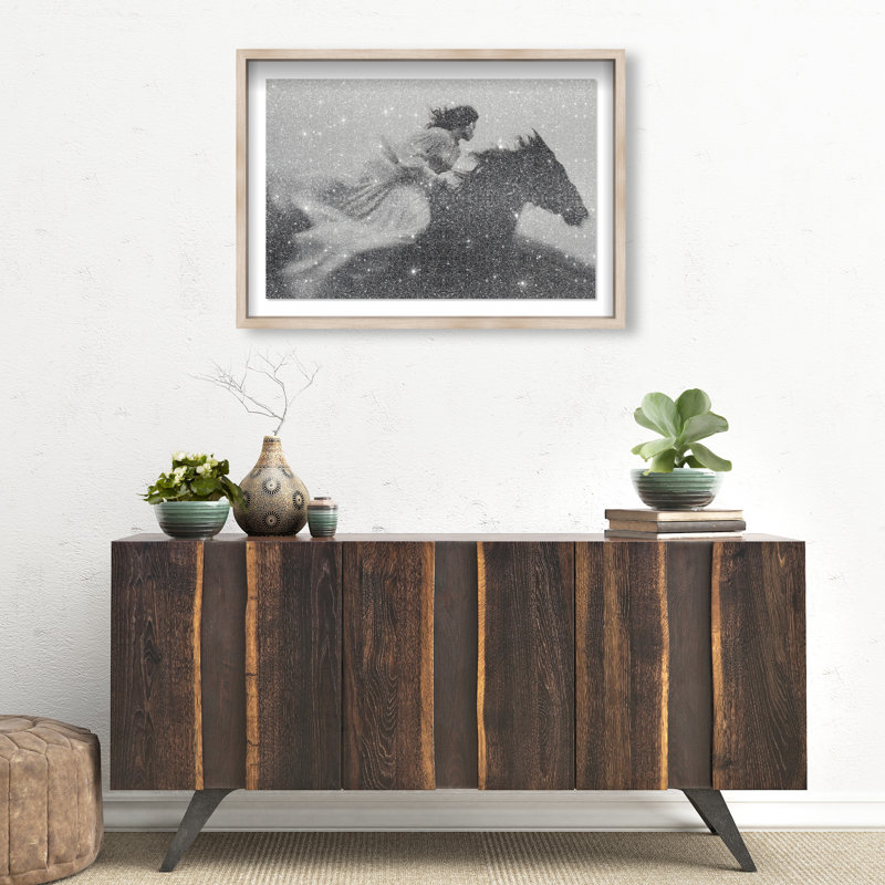 Spirit In Motion Print by Oliver Gal, 37.5"H x 55.5"W, Natural Oak Shadowbox