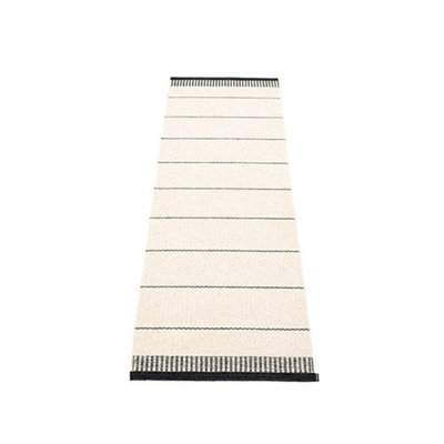 Belle Striped Area Rug in Black/Off White