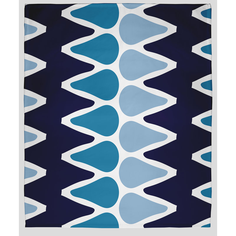 Jeté polaire haut de gamme, L 30 po x L 40 po, Bleu, 1.75