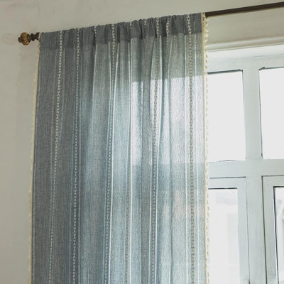 Denim Blue Bohemian Curtains