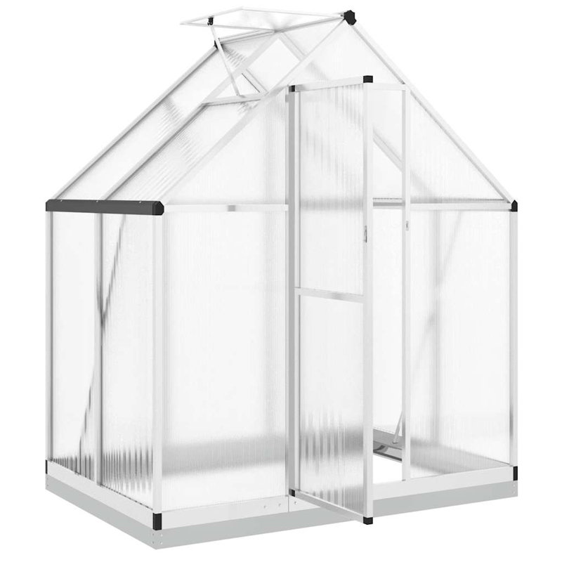 Casius 5.5 Ft W x 3.5 Ft D Greenhouse, Silver, 202cm H x 169cm W x 114cm D