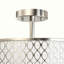 Luminaire plafonnier semi-encastré de style lustre moderne 17 pouces