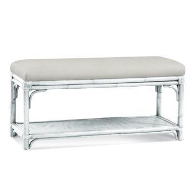 Summer Retreat Wicker Shelf Storage Bench