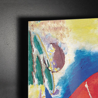 Quadro con Macchia Rossa by Wassily Kandinsky - Square Print