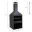 Square Steel Smokeless Chimnea