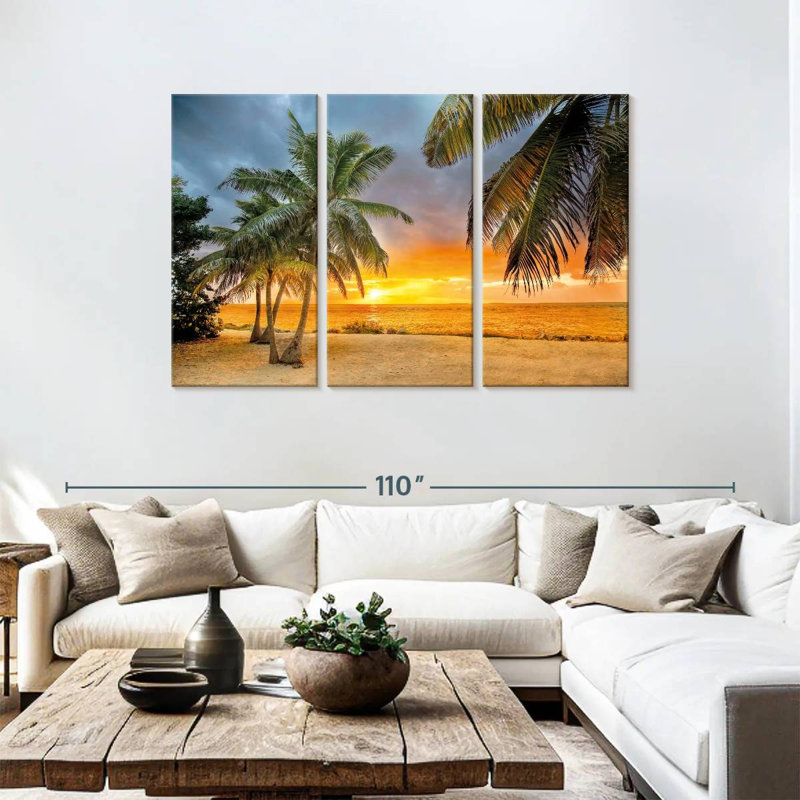 Coucher de soleil Key Key Tropical Gillard, H 48 po x l 74 po