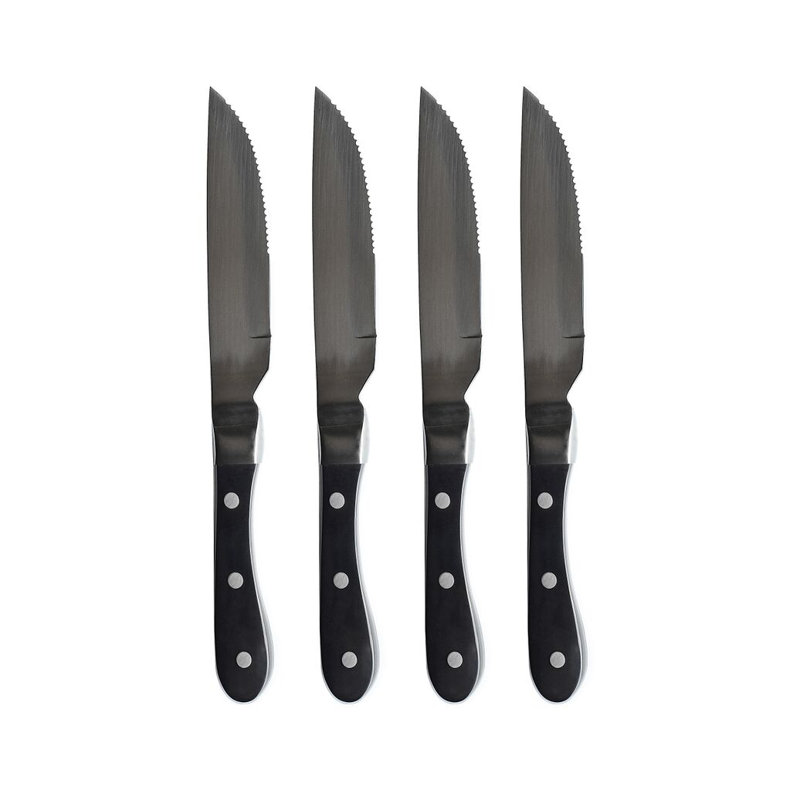 Ensemble de couteaux à steak 4 pièces Knork, Noir