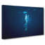 Deep Blue Diving in Abstract - Wrapped Canvas Graphic Art Print-55313677