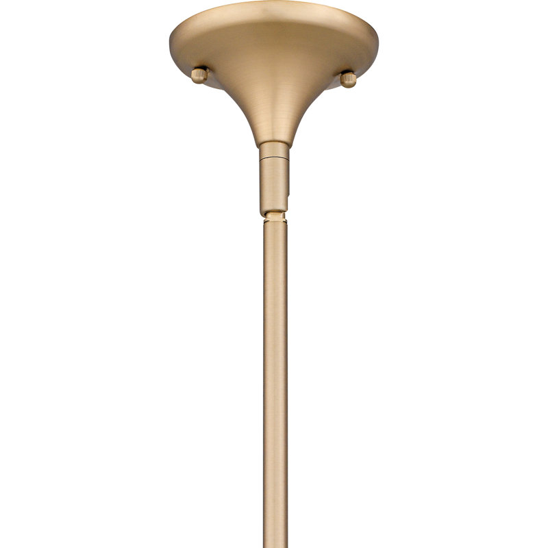 Lustre en bronze doré Moulden, H 21,5 po x l 30 po x P 30 po, 6 lumières