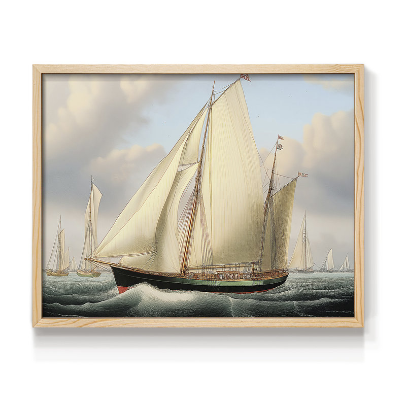 Série nautique - CXIX - Impression encadrée - réarmable, Naturel, 16" H x 20" W