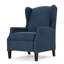 Fauteuil inclinable à oreilles Traditional avec coussin supplémentaire rembourré et détails cloutés-832109037