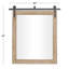 Miroir mural en bois avec tige de suspension en métal-1400189935
