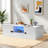 Modern High Glossy Rectangle Coffee Table With 2 Cabinets, One Drawer, 16 Colour Led Lights And An Open Shelf-745390805