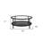 Chiang 36" Glass And Steel Round Coffee Table With Shelf