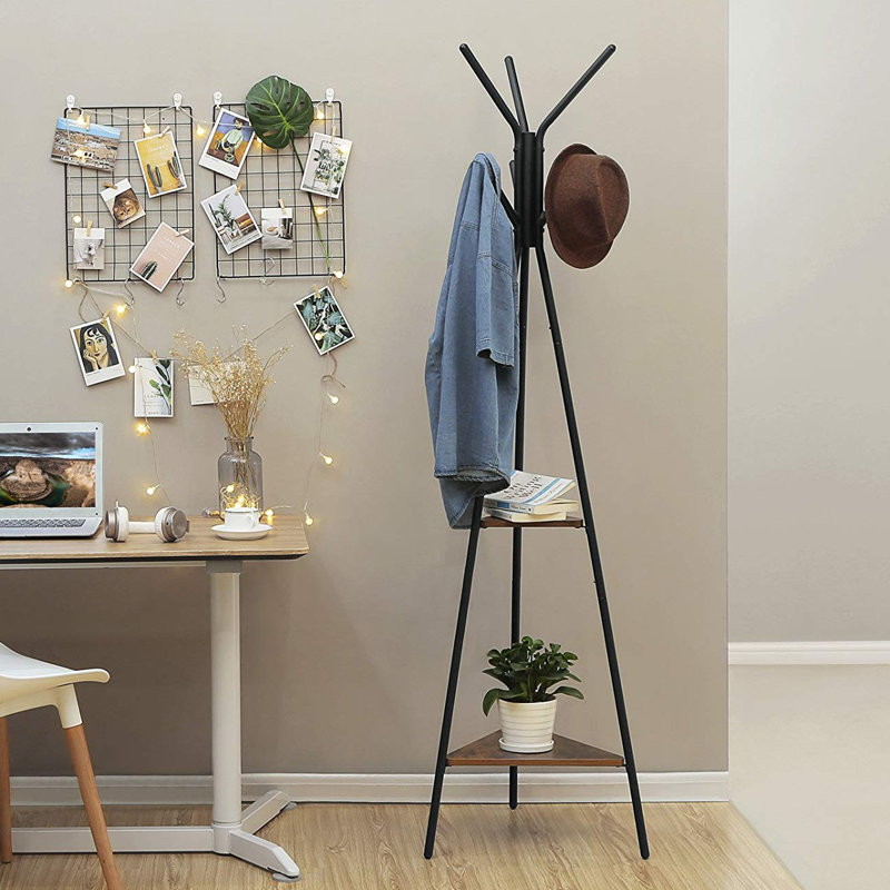 Lakwanzaa Freestanding 6 - Hook Coat Rack, Rustic Brown