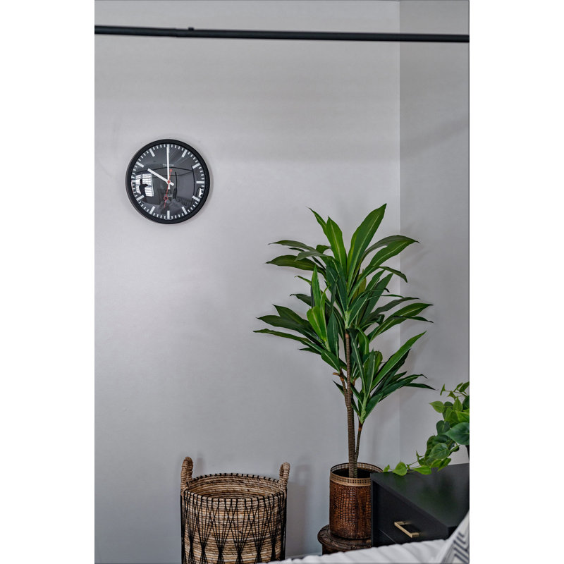 Metal Wall Clock, Black