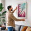 Bare Branch in Blossom Modern 1 Piece Wrapped Canvas Wall Art-2069656062-2069656063