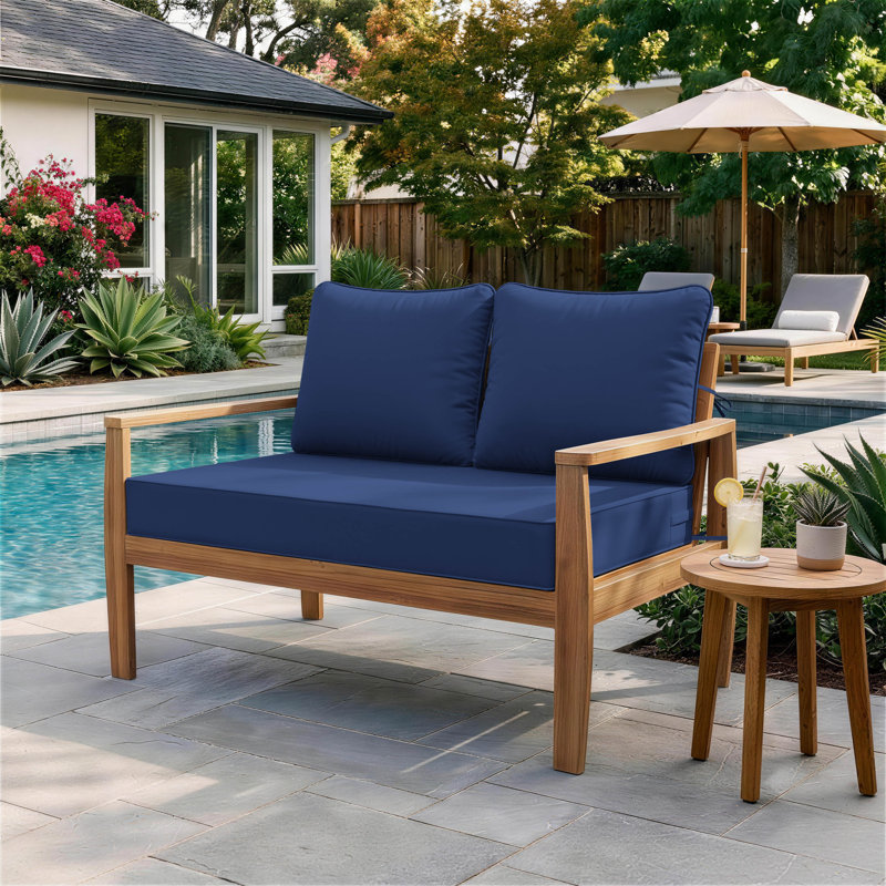 Ensemble de 3 coussins de remplacement de 5 po pour l'extérieur, Bleu
