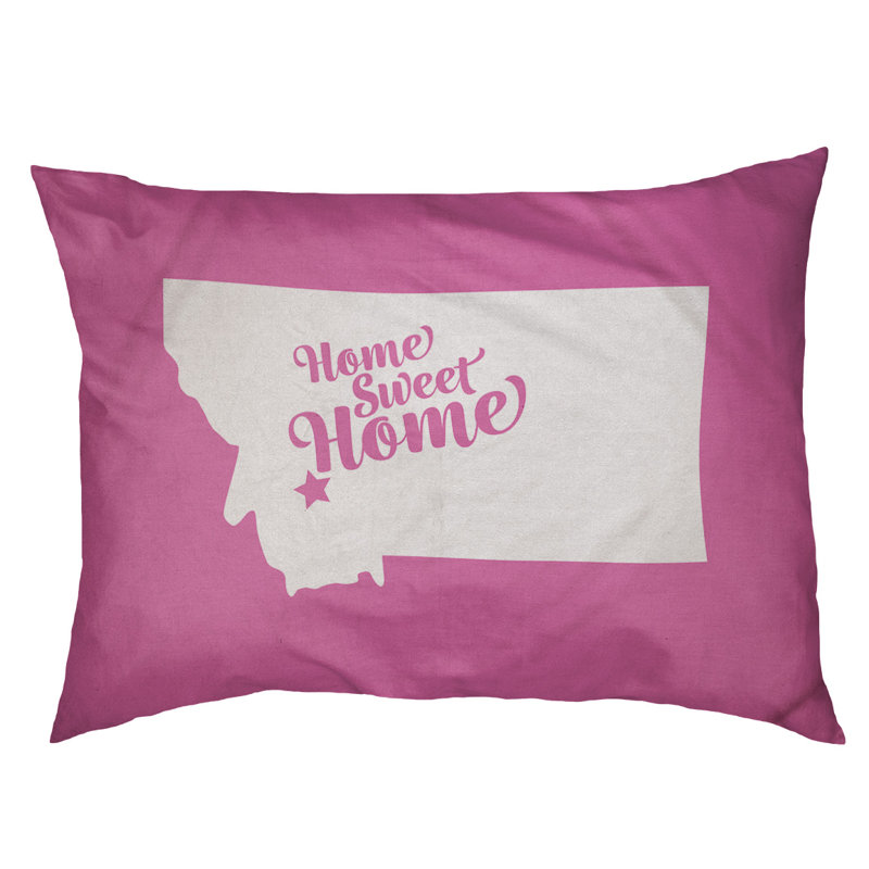Coussin d'extérieur pour chien Home Sweet, Moyen (l 40 po x P 30 po x H 6,5 po), Rose, Butte