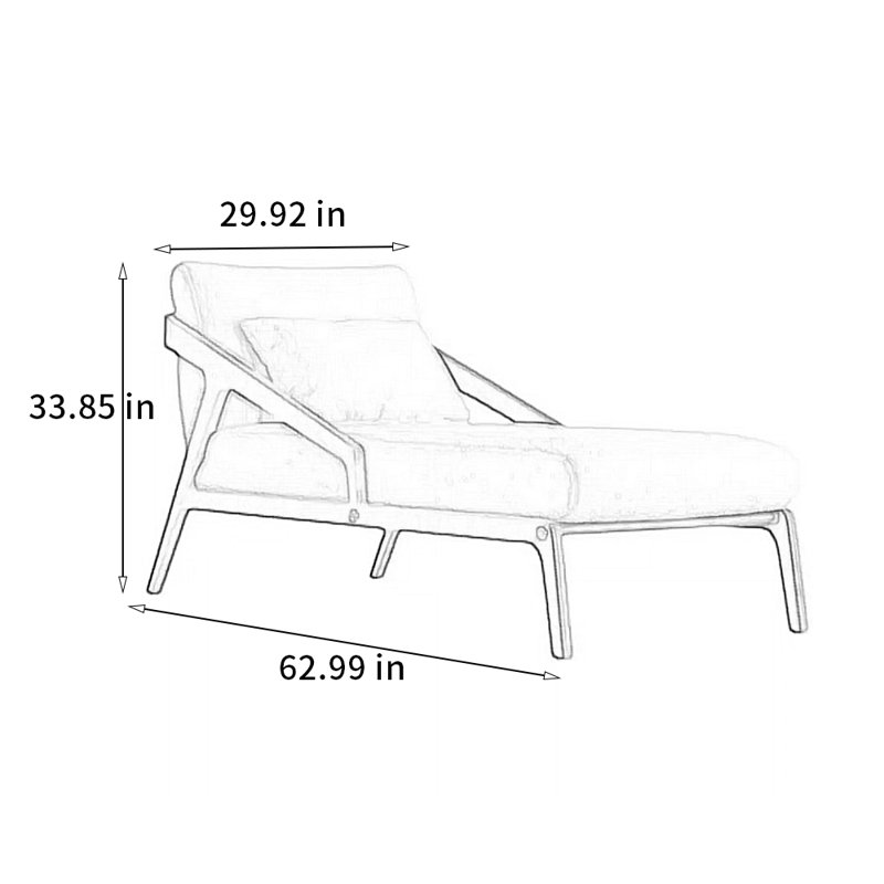 Simple solid wood ash wood chair