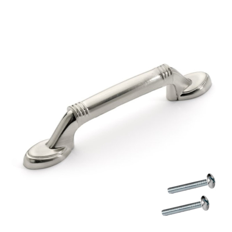 Poignée arche 3 po central Super Saver, Nickel satiné