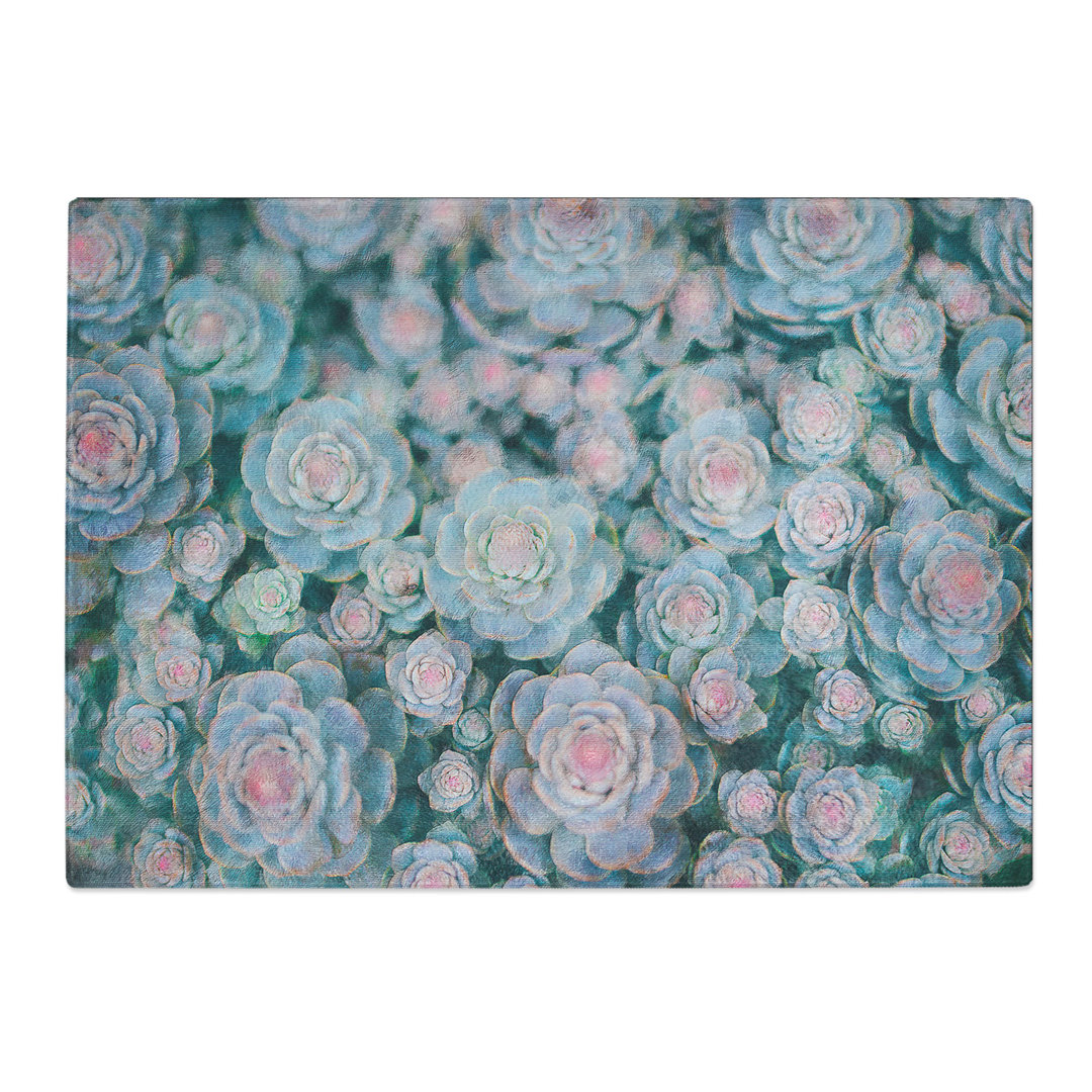 Tempered Glass Succulent Plants Chopping Board