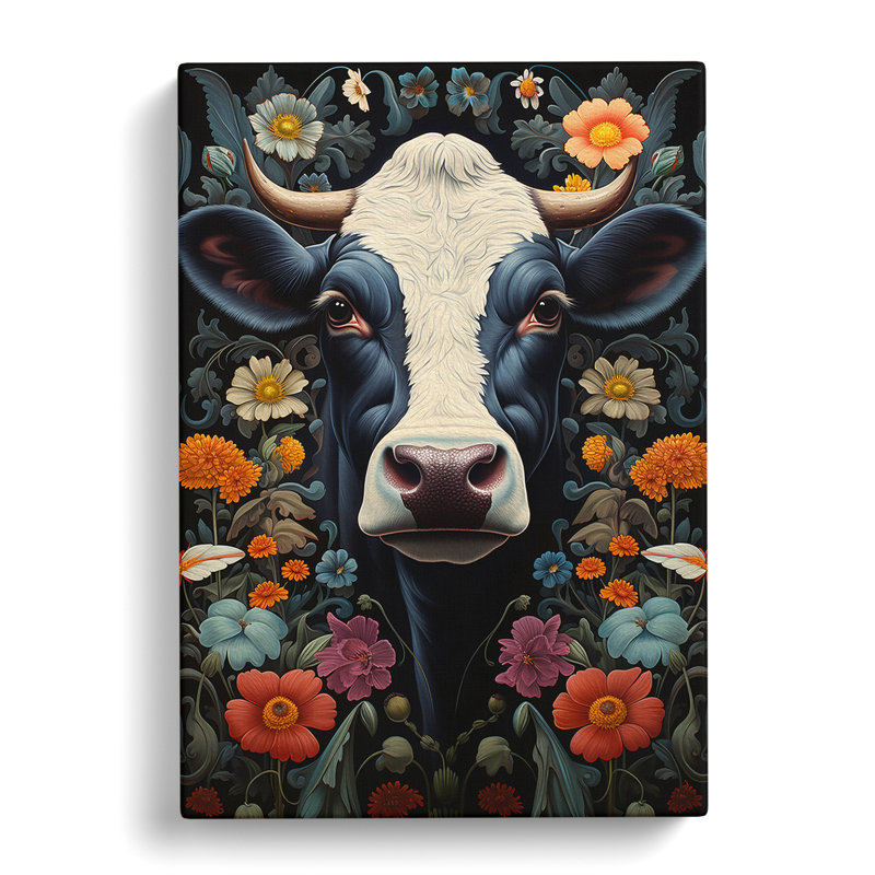 Cow Contemporary Art - Print, 60cm H x 40cm W x 3cm D
