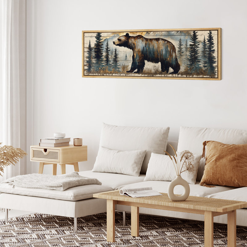 Impression sur toile encadrée «Wood Panneau Effect», H 20 po x l 60 po, Naturel