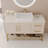 47" Modern Bathroom Single Vanity With Ceramic Vessel Sink, All-In-One Set With Storage Drawers & Gold Handles
